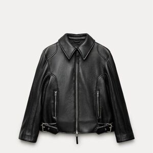 NWT ZARA WOMAN FAUX LEATHER JACKET M